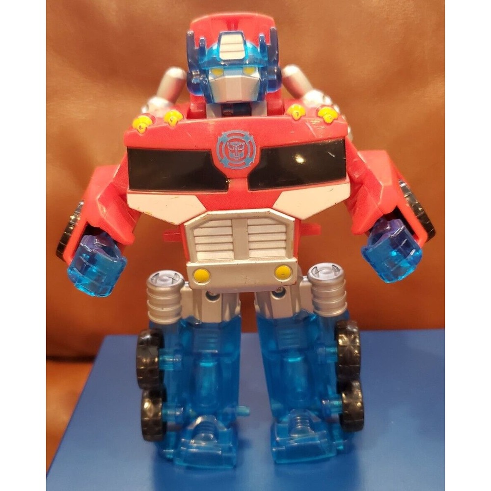 Rescue Bot Transformer Optimus Prime Red Blue Fire Engine Playschool TOMY